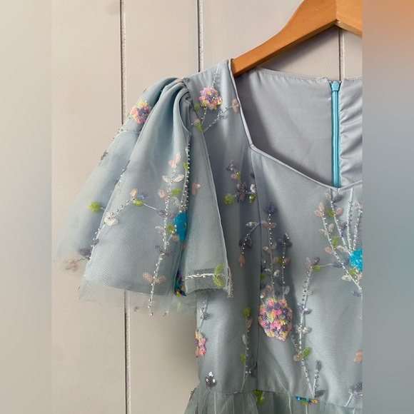 JessaKae Light Blue Floral Midi Dress - Picture 4 of 9